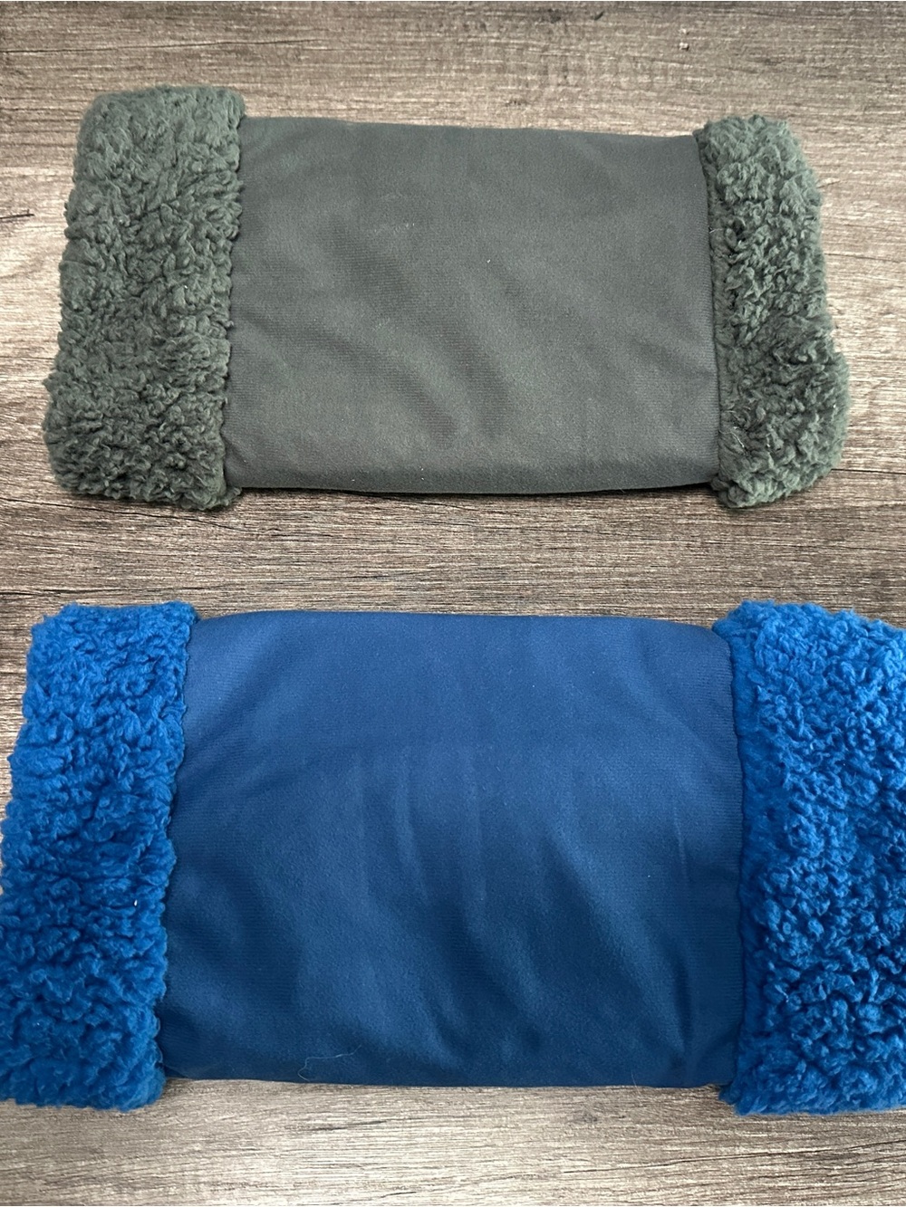 Pack of Blue & Gray Fleece Lined Hand Warmers #handwarmers #fleece